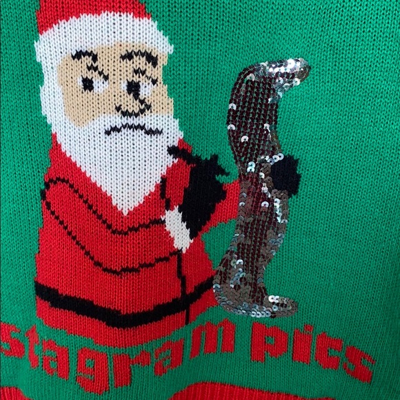 Santa Saw Your Instagram Pics Christmas Sweater - Picture 5 of 9